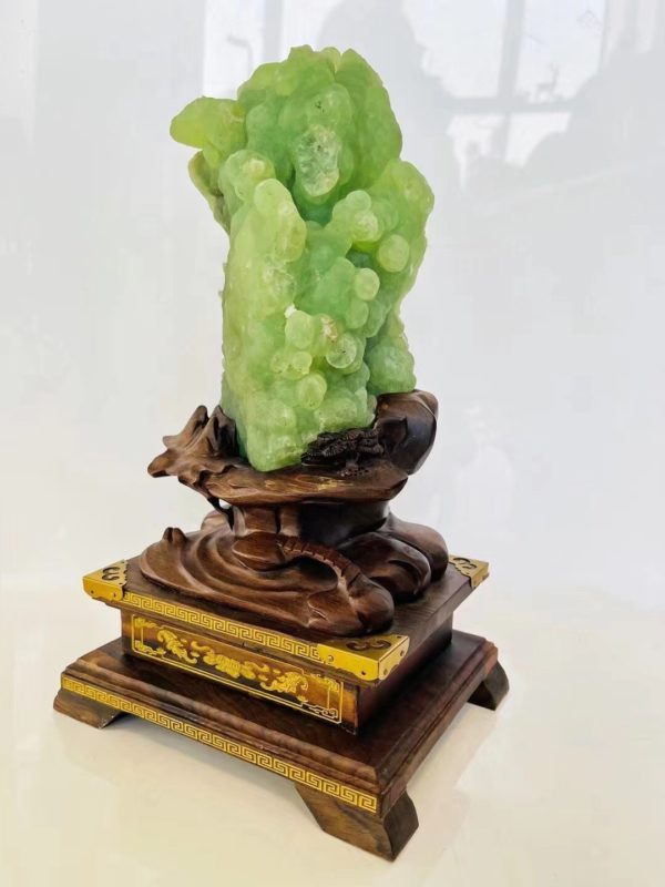 高等级葡萄石原石大摆件,福气倍增-菩心晶舍