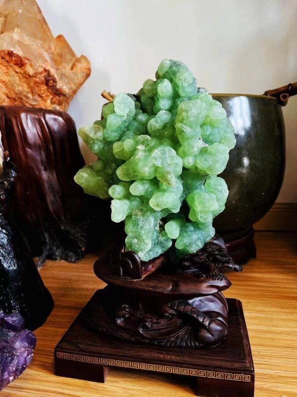 高等级葡萄石原石大摆件,福气倍增-菩心晶舍