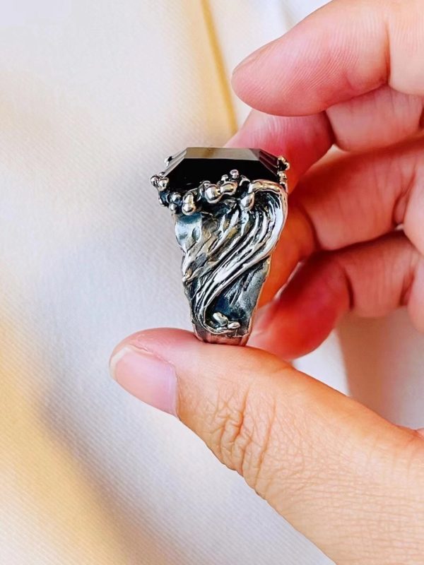 新做好一枚捷克陨石大戒指,海王的调调-菩心晶舍