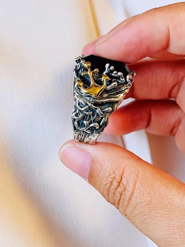 新做好一枚捷克陨石大戒指,海王的调调-菩心晶舍