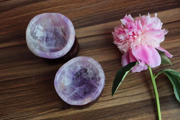 两只薰衣草色的紫水晶聚宝盆小可爱,紫气东来,浪漫温馨-菩心晶舍