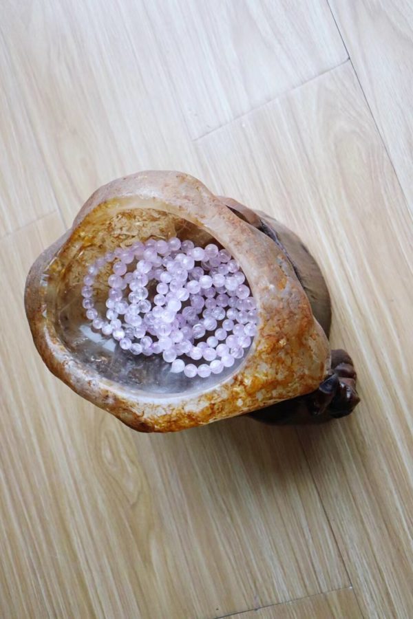 很老很老的一只带皮的白水晶聚宝盆,孤品难得-菩心晶舍