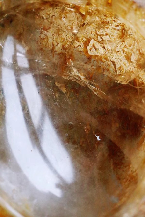 很老很老的一只带皮的白水晶聚宝盆,孤品难得-菩心晶舍