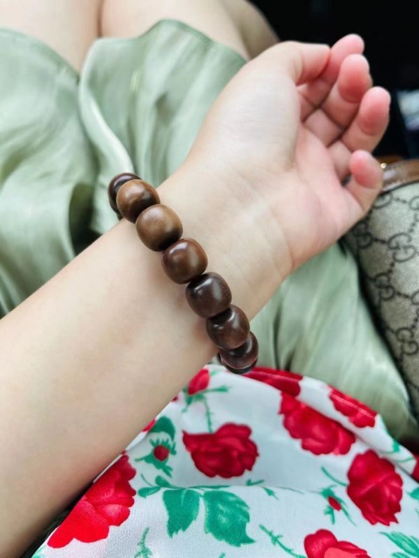 黑肉沉水老山檀,男女佩戴皆可。潮款~百搭!-菩心晶舍