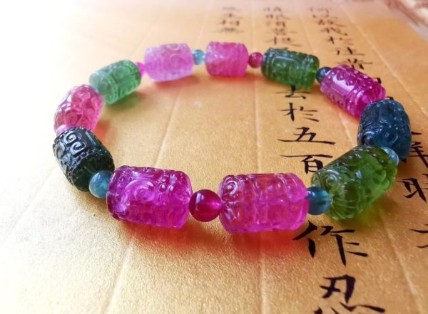 【客户返图】碧玺、黑肉老山檀、锦鲤貔貅返图,龚俊老婆发来返图-菩心晶舍