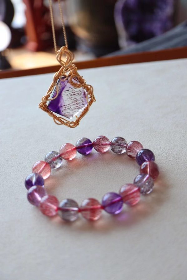 值得期许的小确幸 — 紫发晶手链-菩心晶舍