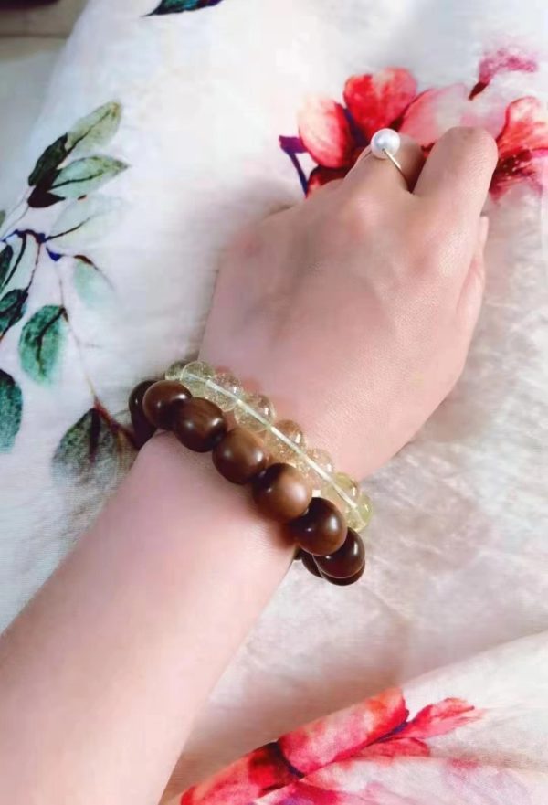 【客户返图】黄金陨石、老山檀返图,真是太百搭了。灵气十足!-菩心晶舍