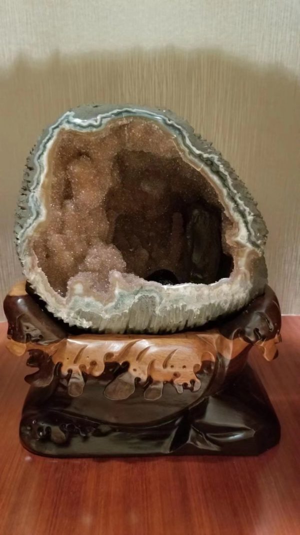 【客户返图】粉色系晶洞收藏级返图,稀有的莫兰迪粉,高级色-菩心晶舍