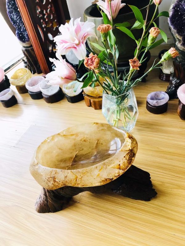 原皮白水晶聚宝盆,晶石界的爱马仕-菩心晶舍