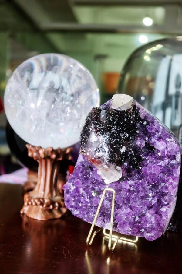 原矿紫晶簇&超强伴生,满足了我所有的幻想-菩心晶舍