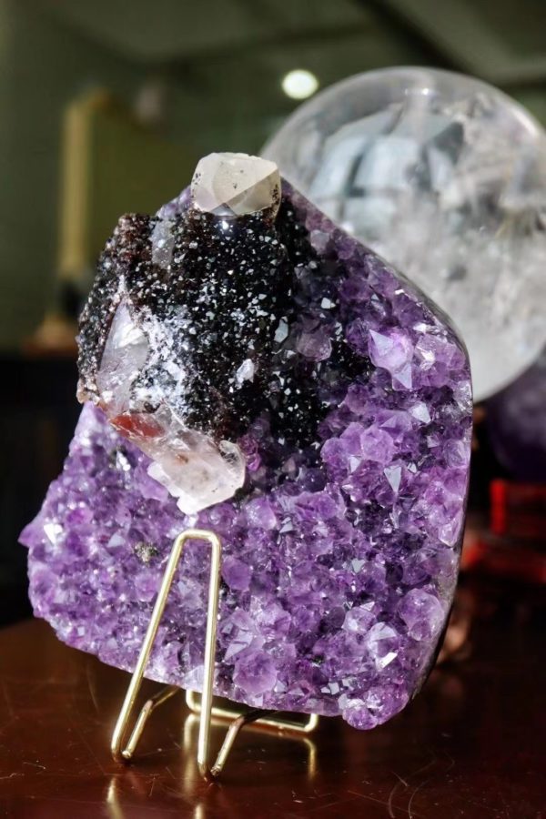 原矿紫晶簇&超强伴生,满足了我所有的幻想-菩心晶舍