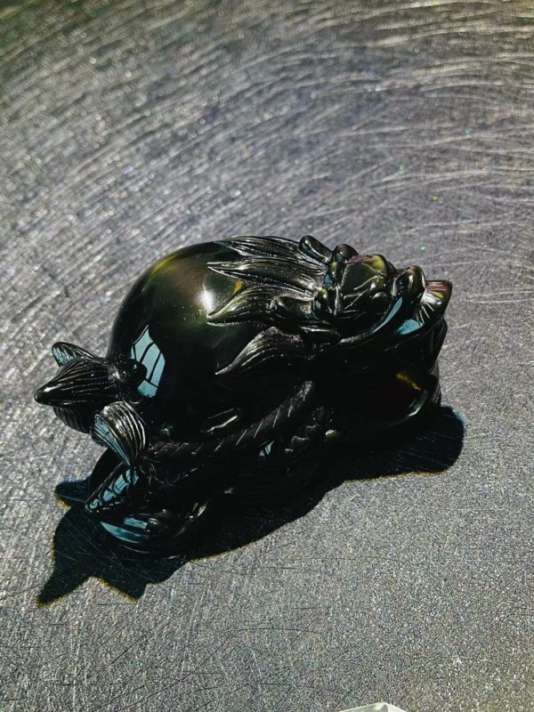 Tác dụng phong thủy của rùa hóa rồng là gì?  Làm thế nào để đặt con rùa rồng obsidian?  - Nhà Tinh thể Bồ tát