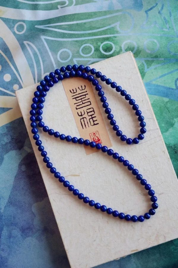 老矿青金石一百零八子,世间最美好的遇见-菩心晶舍