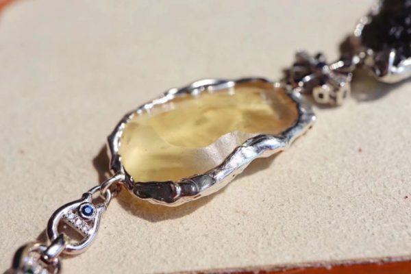 捷克陨石 & 黄金陨石手链,精工镶嵌,经典且独特,值得珍藏-菩心晶舍