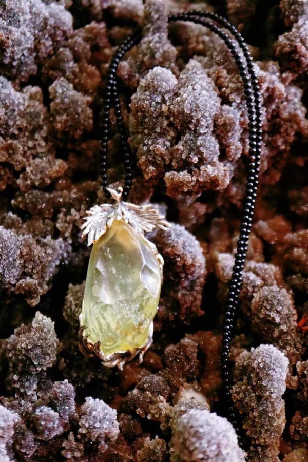 黄金陨石凤凰吊坠,双面精雕细琢-菩心晶舍