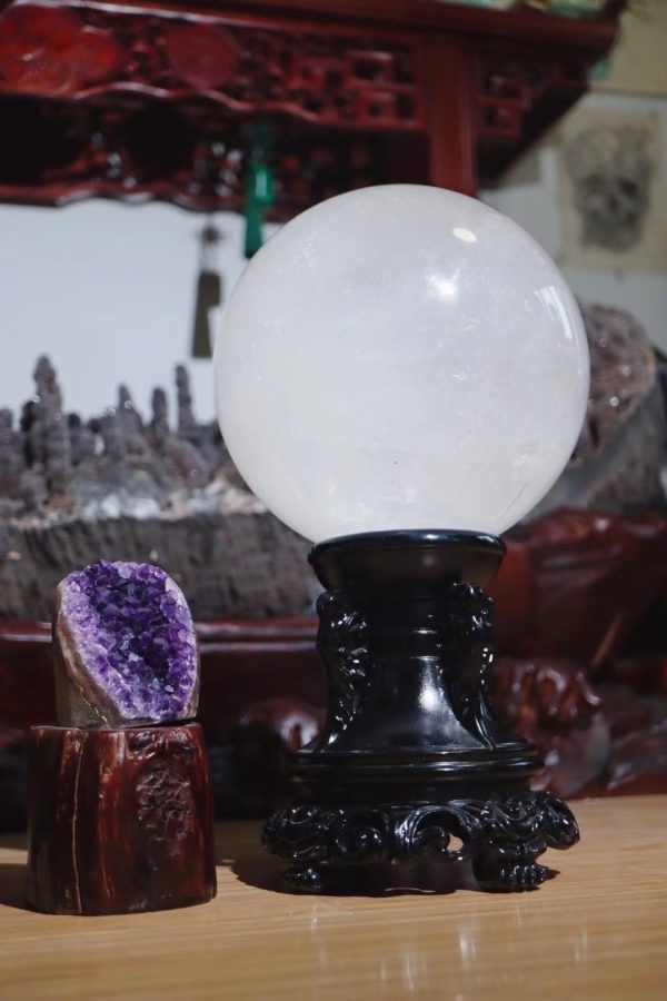 白水晶球,镇宅首选白水晶摆件-菩心晶舍