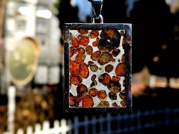 【客户返图】橄榄陨石平安无事牌返图-菩心晶舍