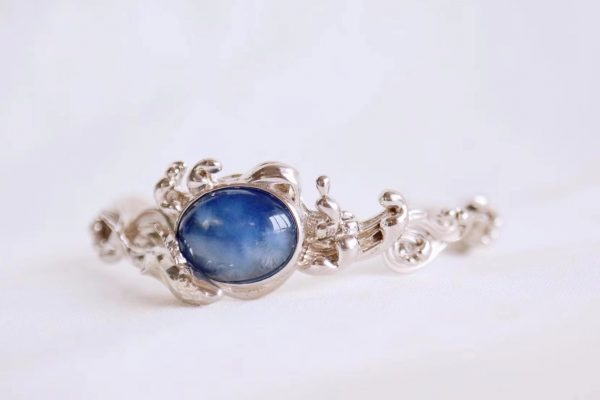 用蓝发晶做一款层次感很强的镯子-菩心晶舍