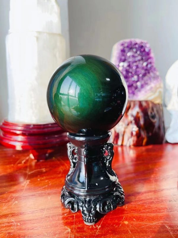 收藏级黑曜石球被称为“黑金刚武士”-菩心晶舍