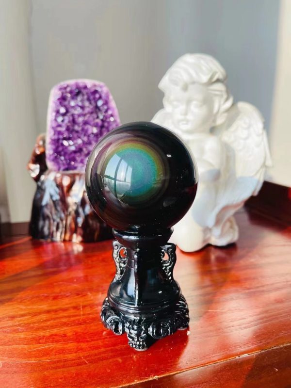收藏级黑曜石球被称为“黑金刚武士”-菩心晶舍