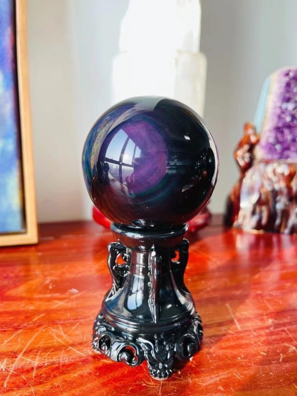 收藏级黑曜石球被称为“黑金刚武士”-菩心晶舍