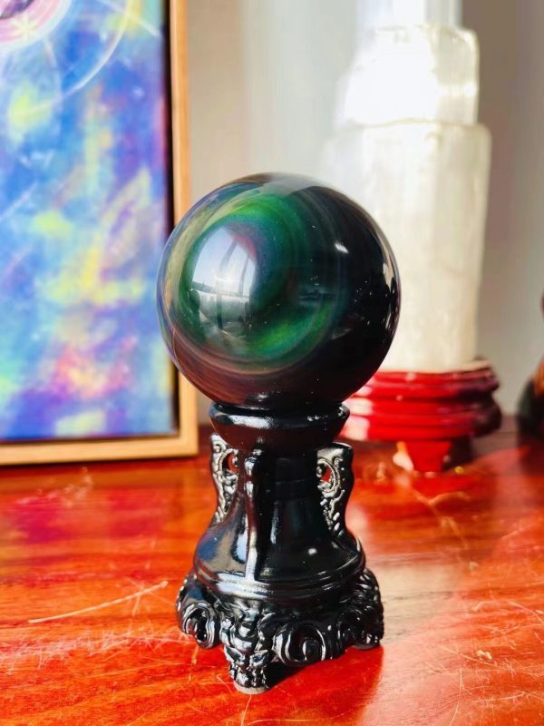 收藏级黑曜石球被称为“黑金刚武士”-菩心晶舍