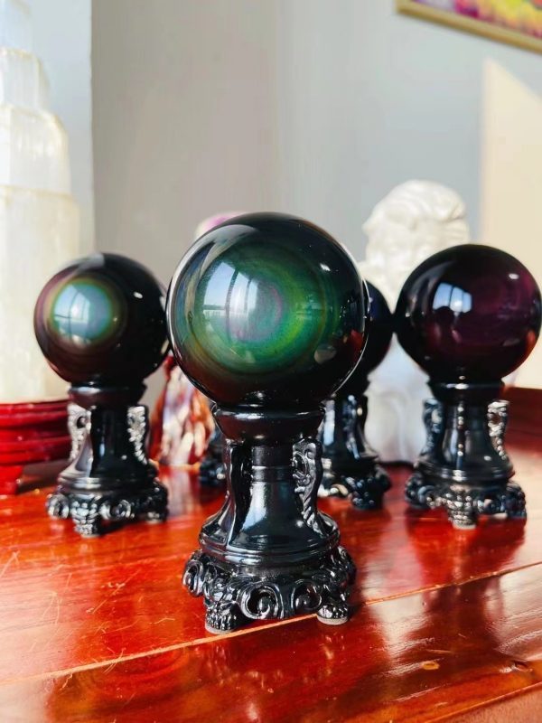 收藏级黑曜石球被称为“黑金刚武士”-菩心晶舍