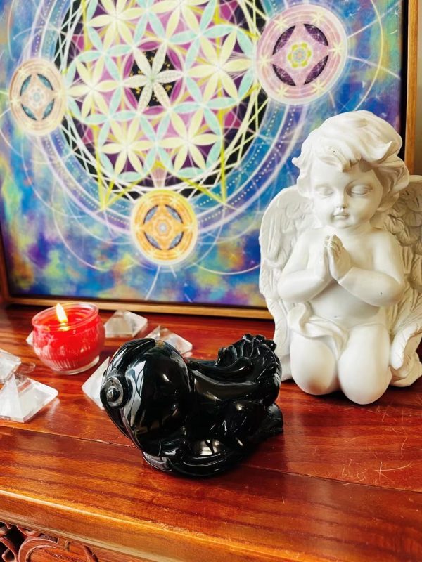 这一只黑曜石貔貅,手感极好!盘它!-菩心晶舍