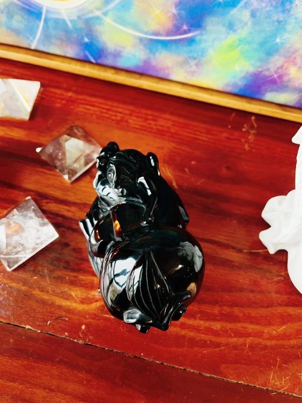 这一只黑曜石貔貅,手感极好!盘它!-菩心晶舍