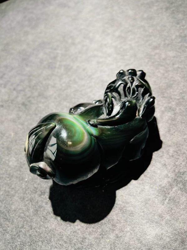 这一只黑曜石貔貅,手感极好!盘它!-菩心晶舍