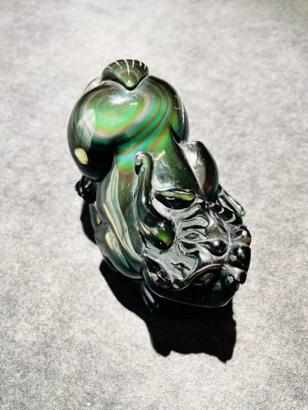 这一只黑曜石貔貅,手感极好!盘它!-菩心晶舍