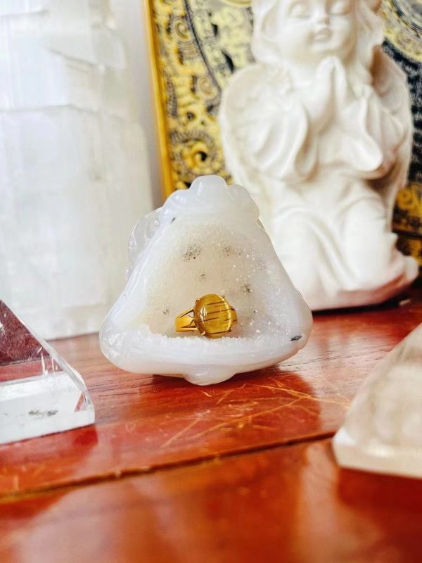 菩心家一只三足金蟾迷你小晶洞，招财旺财-菩心晶舍