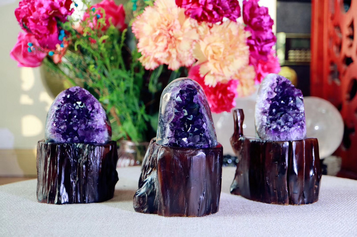 【菩心 | 乌拉圭紫晶簇】可带来灵感和智慧，也是最常用的风水石！-菩心晶舍