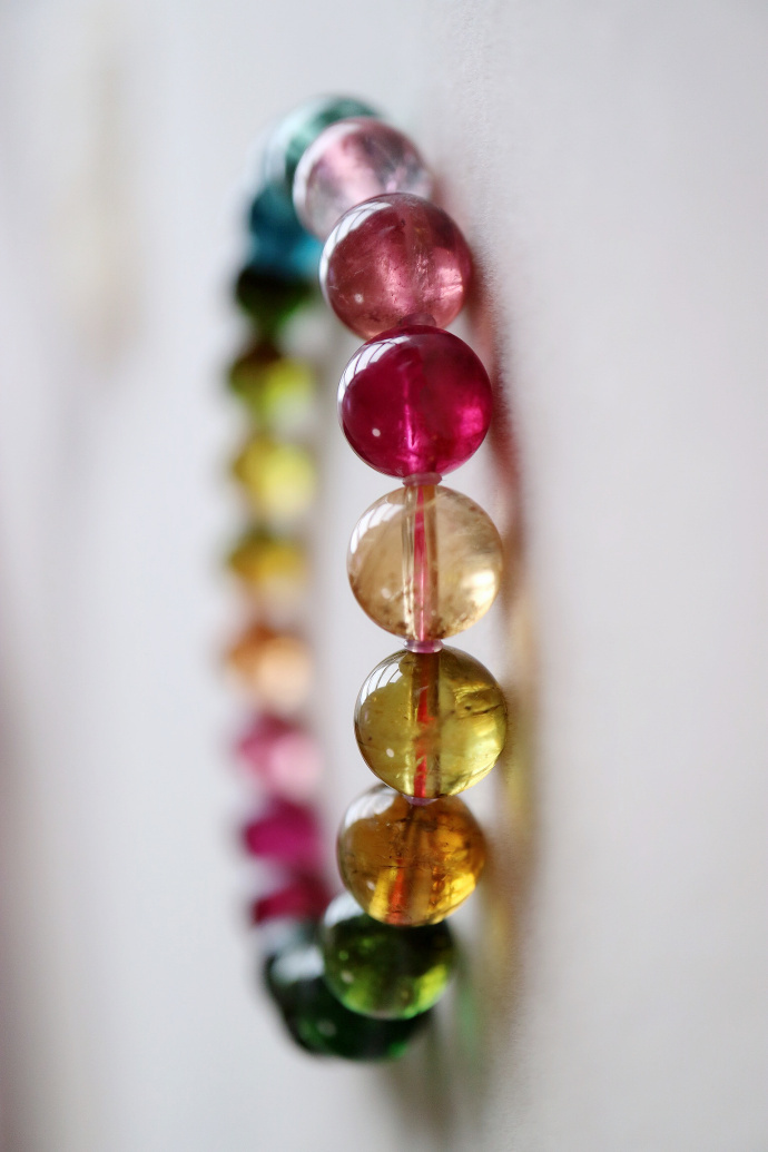 碧玺手链 【碧玺】碧玺,是三方晶系的疗愈石-菩心晶舍