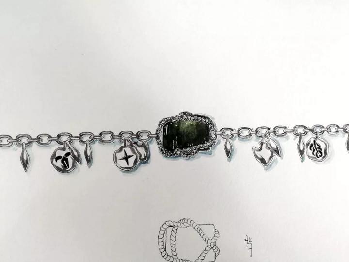 捷克陨石复古男女款手链设计稿 菩心近期的设计款单品以及设计图展示-菩心晶舍