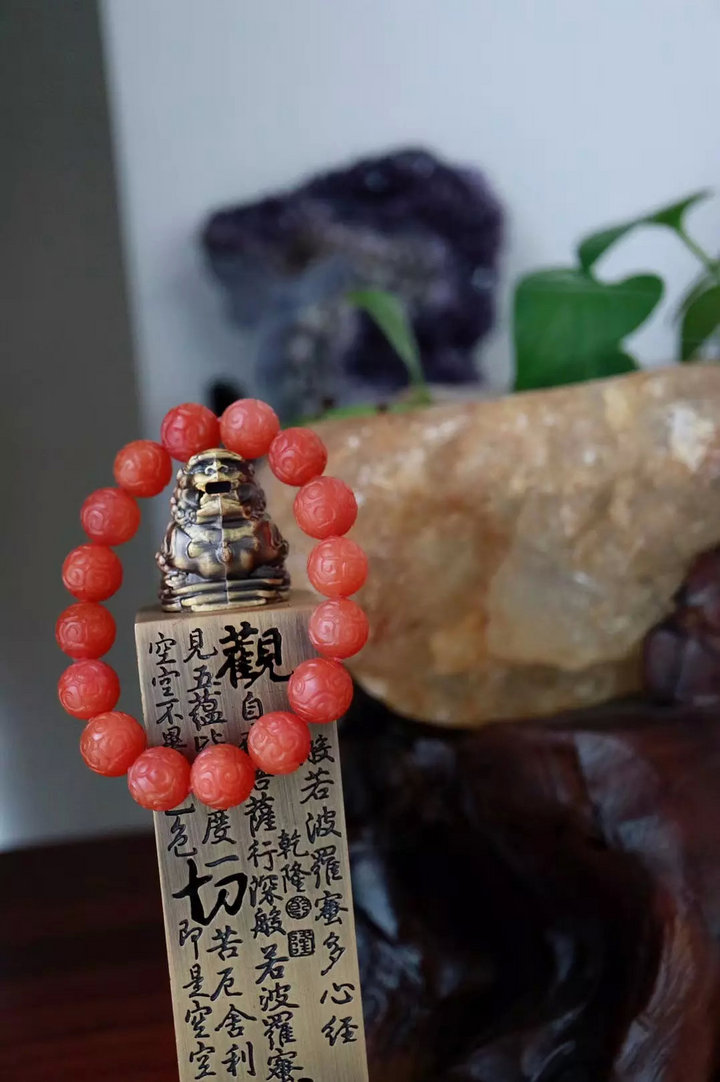 南红玛瑙回纹珠