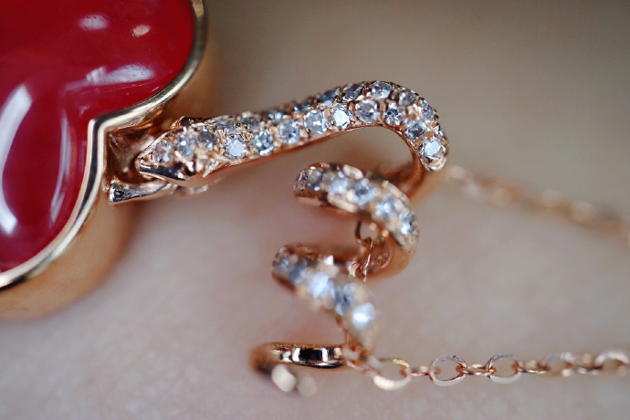 红纹石 | 玫瑰金、钻石镶嵌