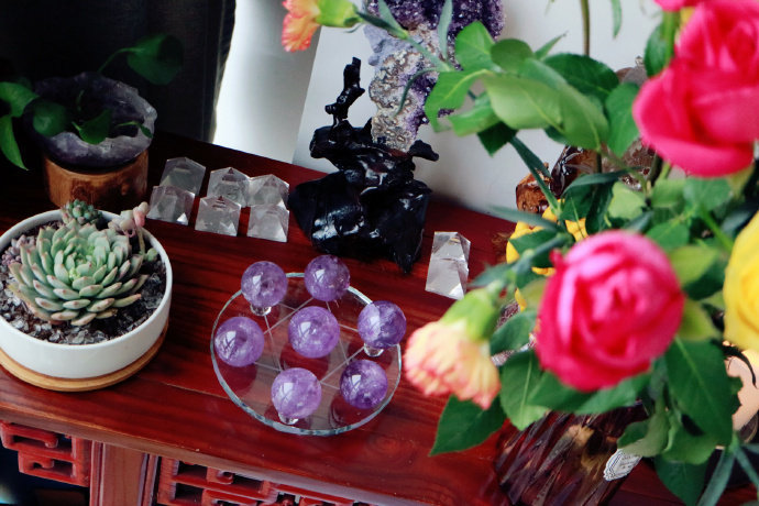 ​​菩心晶舍紫水晶七星阵