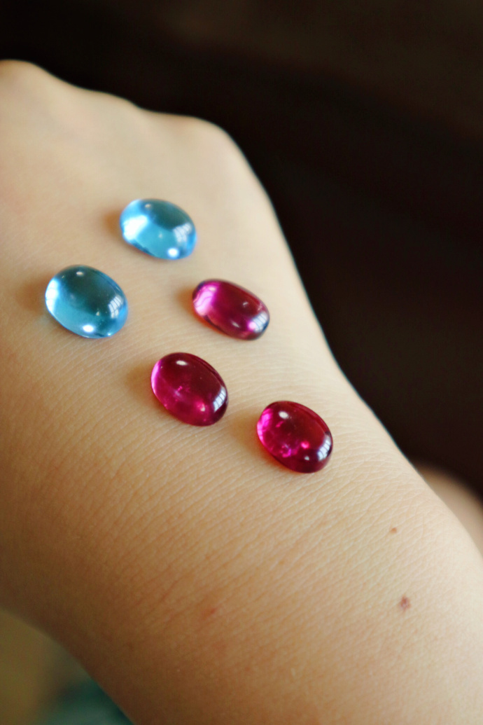 红碧玺托帕石原石