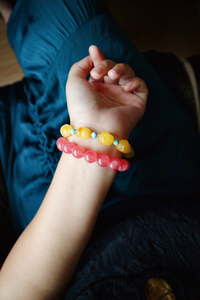 蜜蜡小猪猪手链