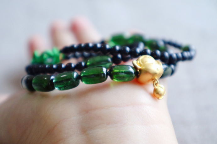 【绿碧玺|24k】凑一条绿碧玺甚为难得