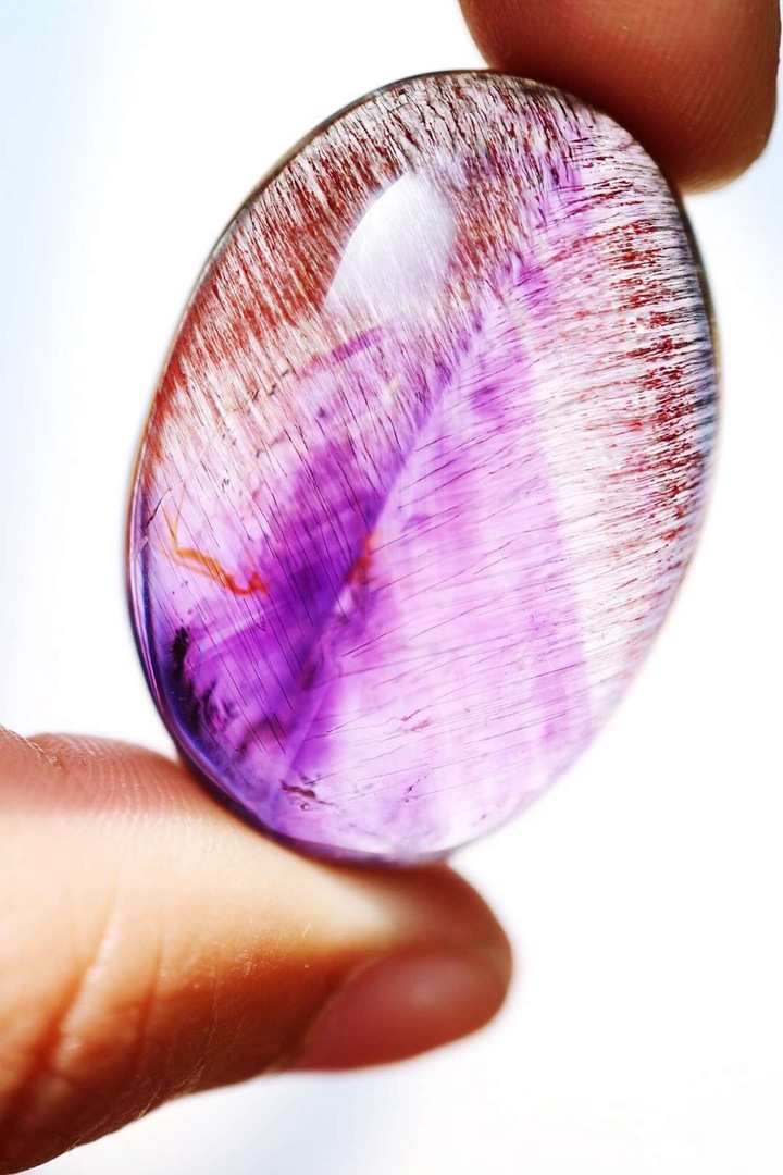 【菩心-极品紫发晶裸石】能量超高的紫发晶，得此物者，得自在-菩心晶舍