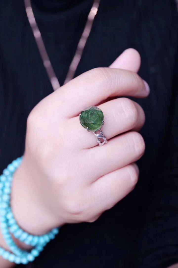 菩心·捷克陨石白金戒