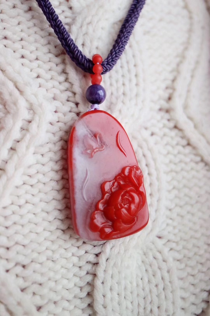 菩心保山南红 | 蝶恋花