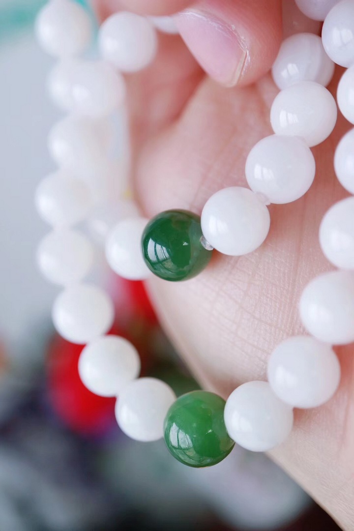 菩心 | 玉化砗磲&碧玉