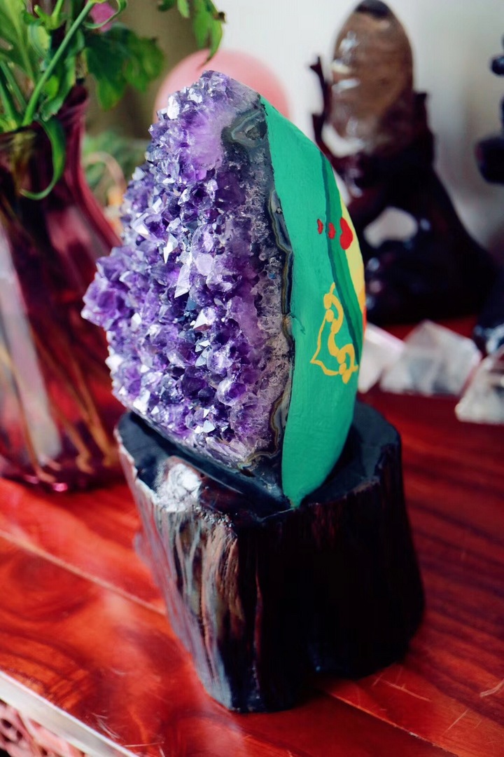 【菩心 | 紫晶簇】摆置一座原矿紫晶簇可增加室内美观～～-菩心晶舍