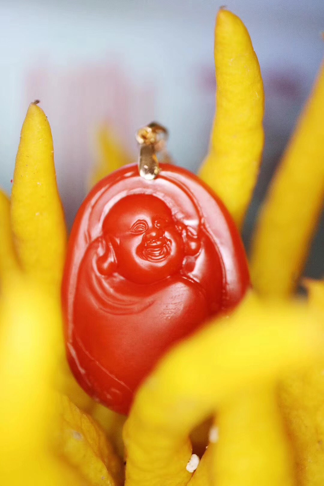 菩心极品保山南红弥勒佛收藏级锦红色保山南红弥勒佛送妈咪和自留都是