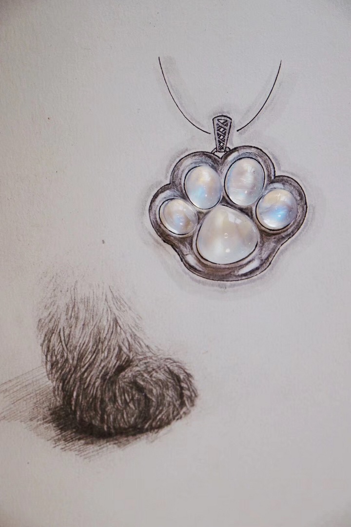 菩心-月光石 【菩心-月光石】小哥哥定的猫爪,我会给你做成立体的哟~~~-菩心晶舍