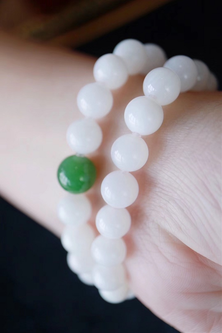菩心 | 玉化砗磲&碧玉