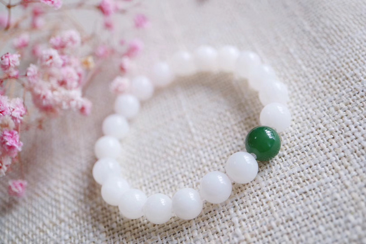 菩心 | 玉化砗磲&碧玉